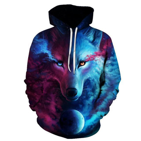 Men's Wild Wolf Hoodies, Best-seller